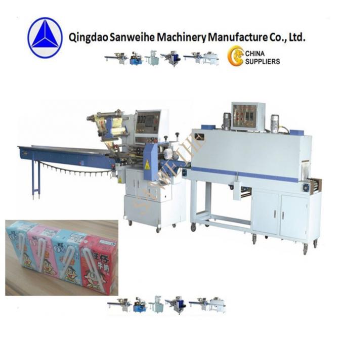 SWC-590 Swd-2500 Milk Box Automatic Heat Shrink Packing Machine