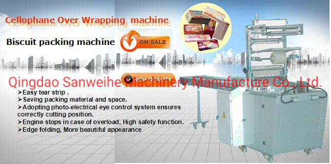 China Factory Rice Cake/Biscuit/ Wafer Over Wrapping Type Automatic Packing Machine