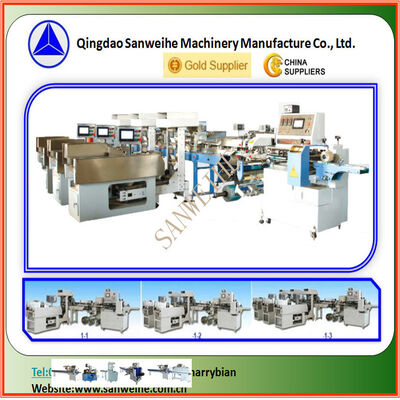 Consommation électrique 2,5 kW Machine automatique d'emballage de biscuits Conception compacte gris argentée Idéal pour les lignes d'emballage de biscuits