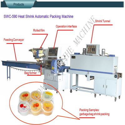 Liquid-Soap Bottles Automatic Shrink Wrap Machine POF Film Shampoo Packing Machine