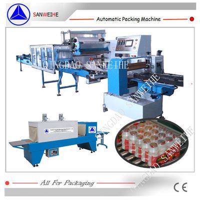 Anti Theft Shrink Wrap Packing Machine Multiple Rows Bottles Shrink Wrap Machine