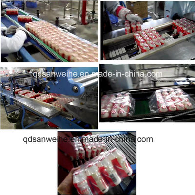 Anti Theft Shrink Wrap Packing Machine Multiple Rows Bottles Shrink Wrap Machine