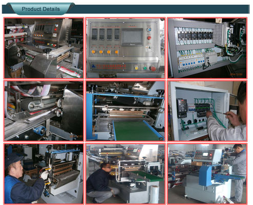 PLC Controlling Flow Wrap Packing Machine  Ice Lolly Moon Cakes 4.6KW