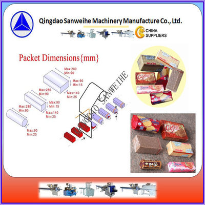 600W Automatic Biscuit Packing Machine SWH 7017 Wrapping Packing Machine