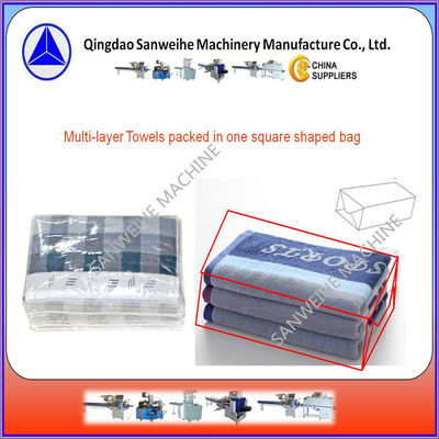 Multi Layered Stacked Towels Drink Packaging Machine  SWWF 800 Shrink Wrap Packaging