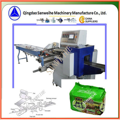 SWWF 720 Multi Layers Pvc Wrapping Machine Horizontal Flow Pack Machine